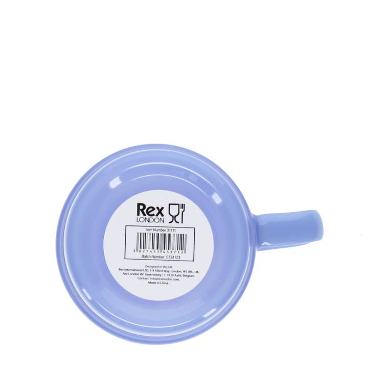 Rex B2B - UK – wholesale Coffee/tea cup – Stacking glass coffee cup 280ml - Milky blue2