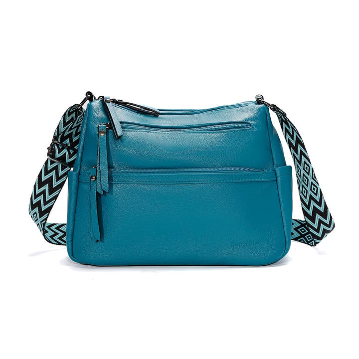 Superbia – Großhandel Schultertasche – Damen – Superbia Soft Multi-Reißverschlusstaschen 2-Fächer-Schultertasche6