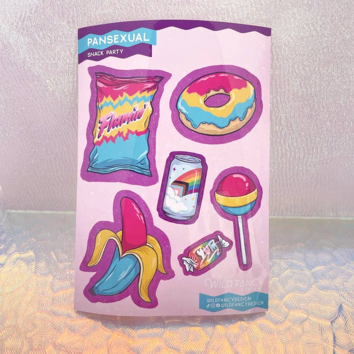 Pansexual Snacks klisterark for engroshandel hos Wild Fancy Design