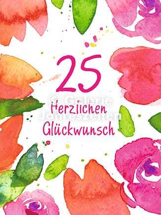 25 - Happy birthday art folding card for wholesale by Karen Utermann Galerie Jahreszeiten