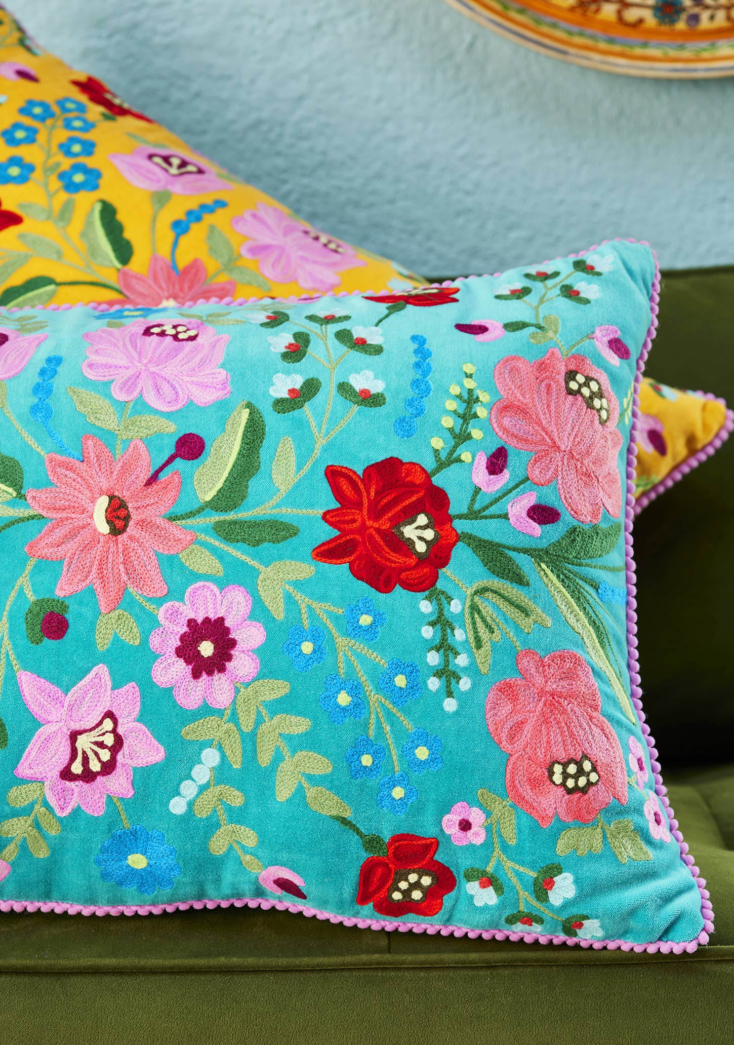 Namaste – wholesale Throw pillow cover – Rajkamal Velvet Cushion Cover2