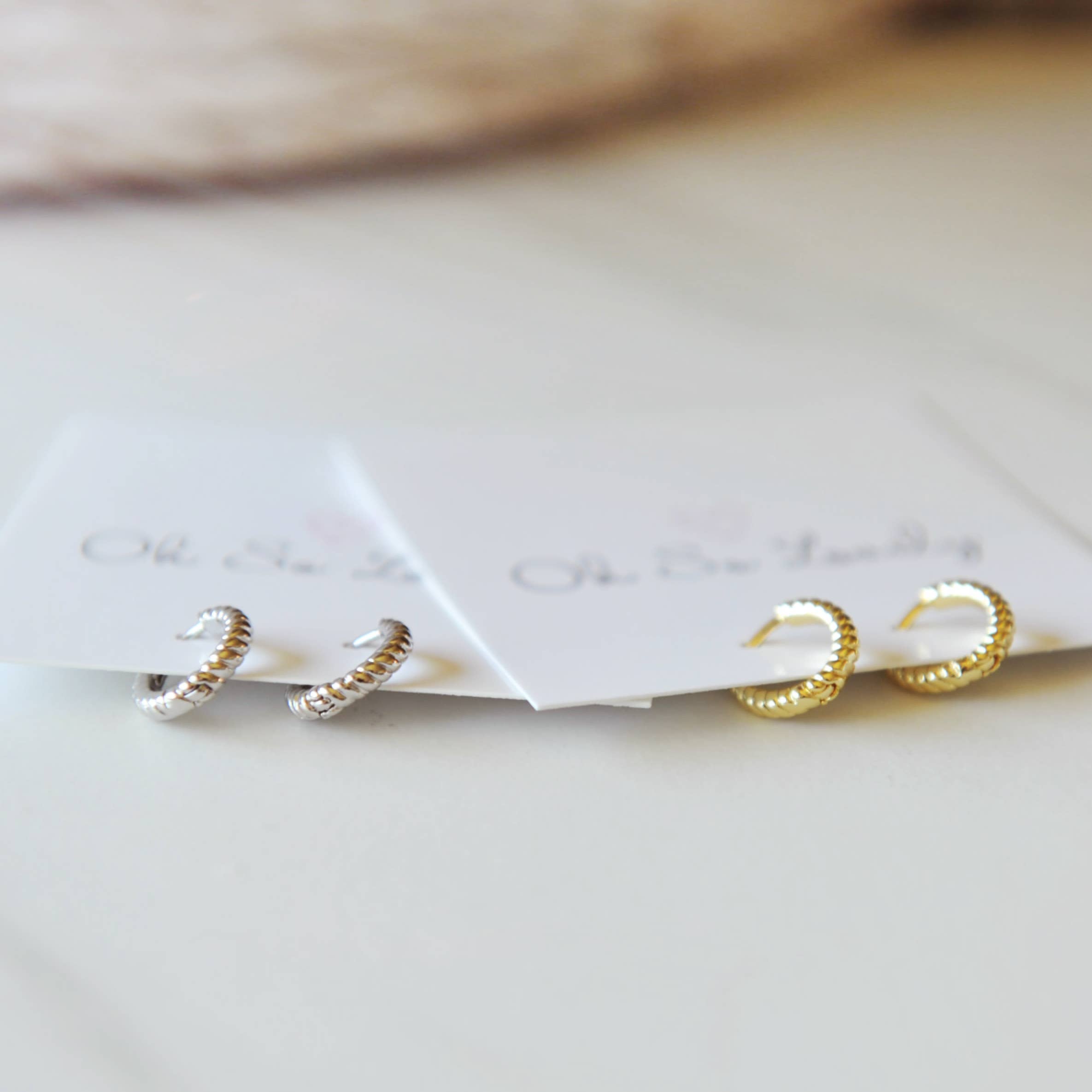 Oh So Lovely - Wholesale Huggie earrings - Kya Twisted Huggie Hoop Earrings1