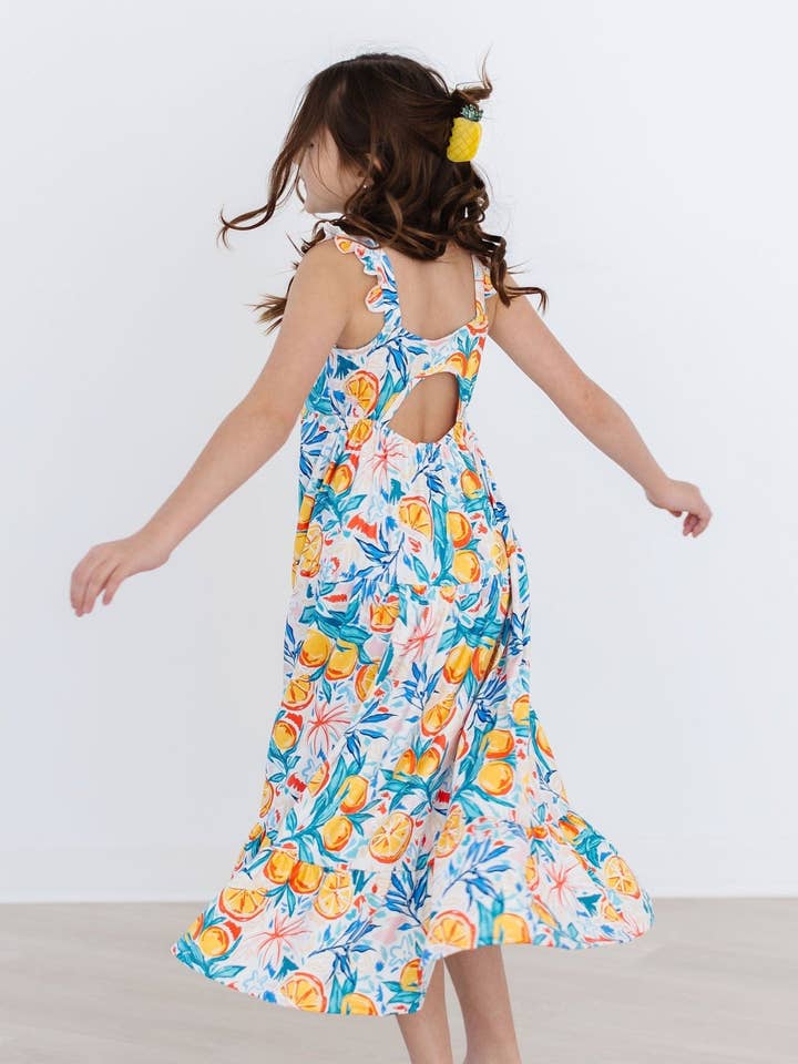 SALE Tropical Summer Ruffle Maxi Dress for wholesale by Mila & Rose