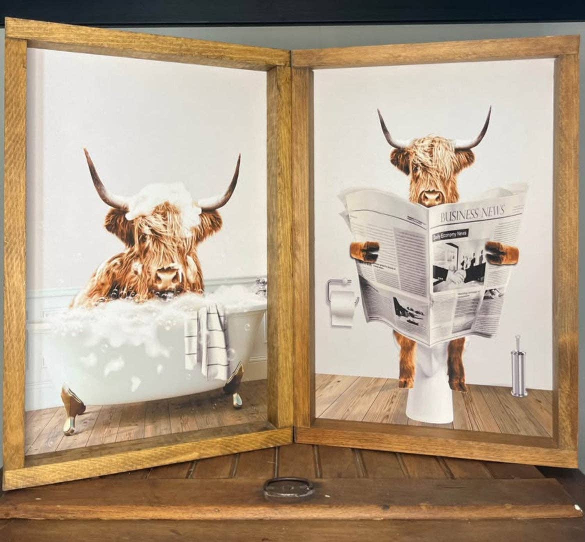 Stir Crazy Signs - Wholesale Wall Decor - Kids & Baby - Highland Cow Bathroom Set0