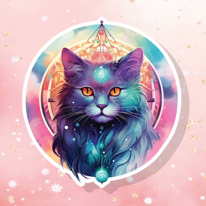 Vis Klok Svart Katt Vinylklistermärke Mystisk Magi för wholesale av London Luxury Candles