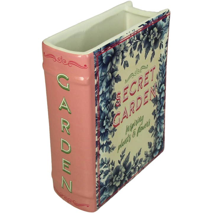 Vase Book Secret Garden for wholesale by DRYdecorations