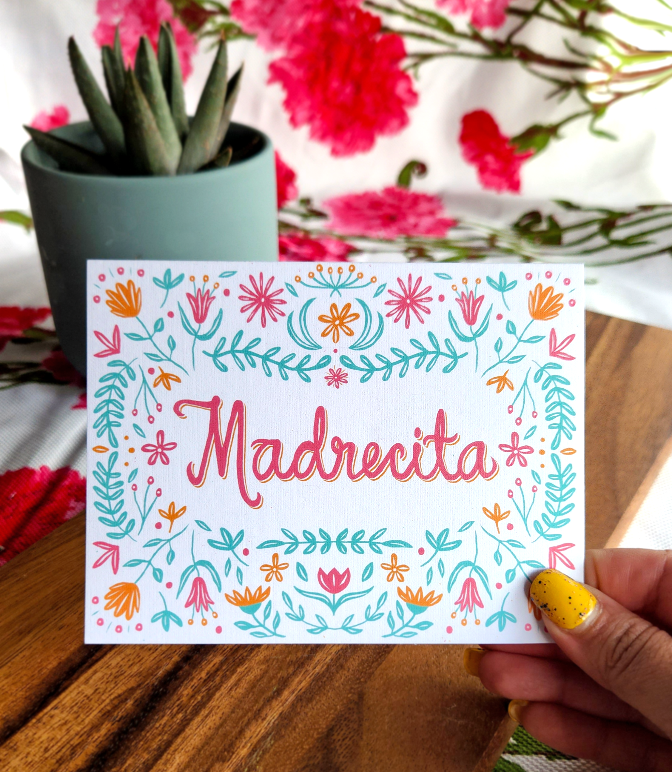 Erica Alfaro Designs - Wholesale Mother's Day Card - Madrecita Greeting Card1