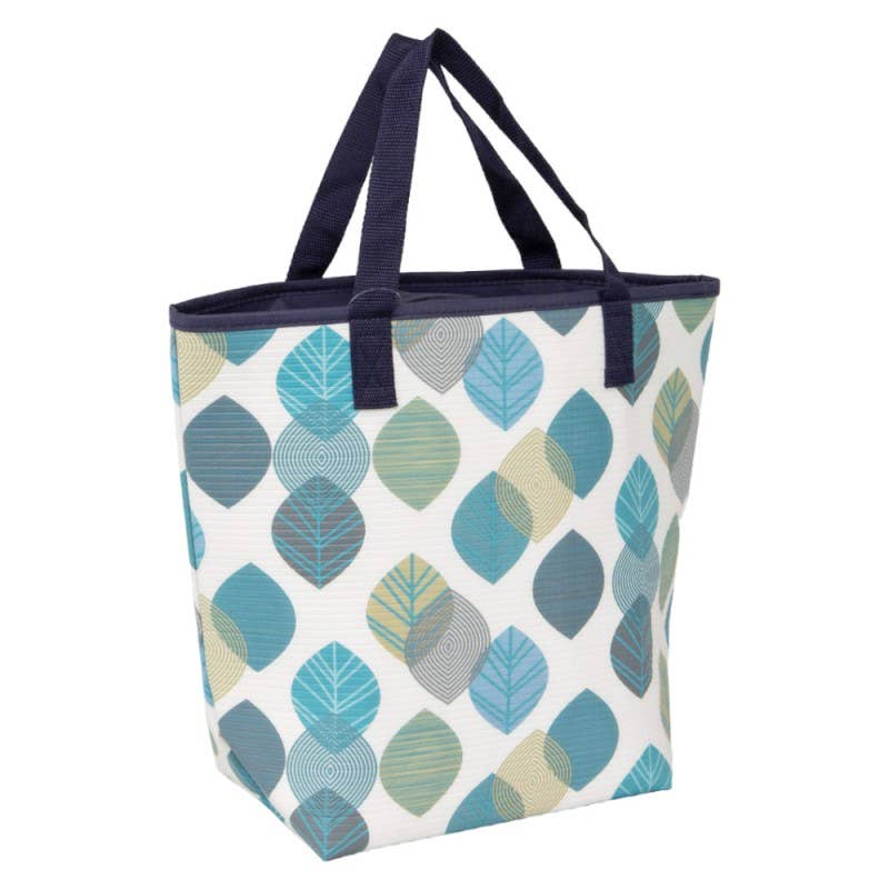 Deffrennes - Wholesale Cooler/Cooler Bag - Cream-colored isothermal bag with blue leaves pattern0