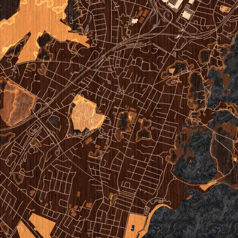 JACE.design - Wholesale Art print - Rye NY Map Print Ember4