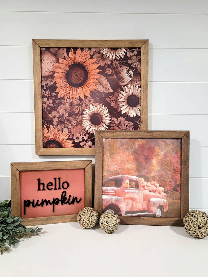 Sunflower | Pumpkin Truck - Fall Sign Bundle for wholesale by Jolie Mae Collections