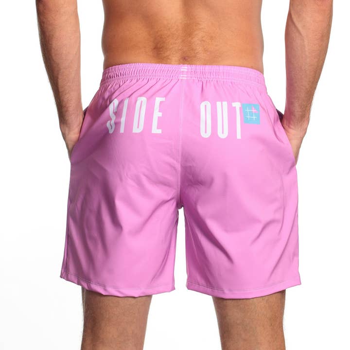 Sideout Sport - Wholesale Athletic Shorts - Men's - Main Beach Men's Pink Volley Shorts