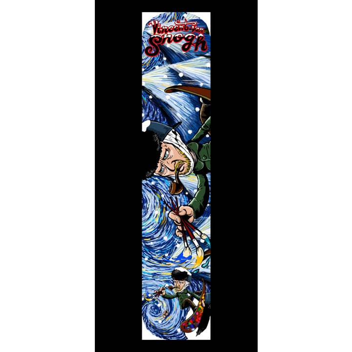 Sno*Cal - Vente Accessoires de sport - Snowboard Vincent van Snogh (dessus blanc ou noir)2