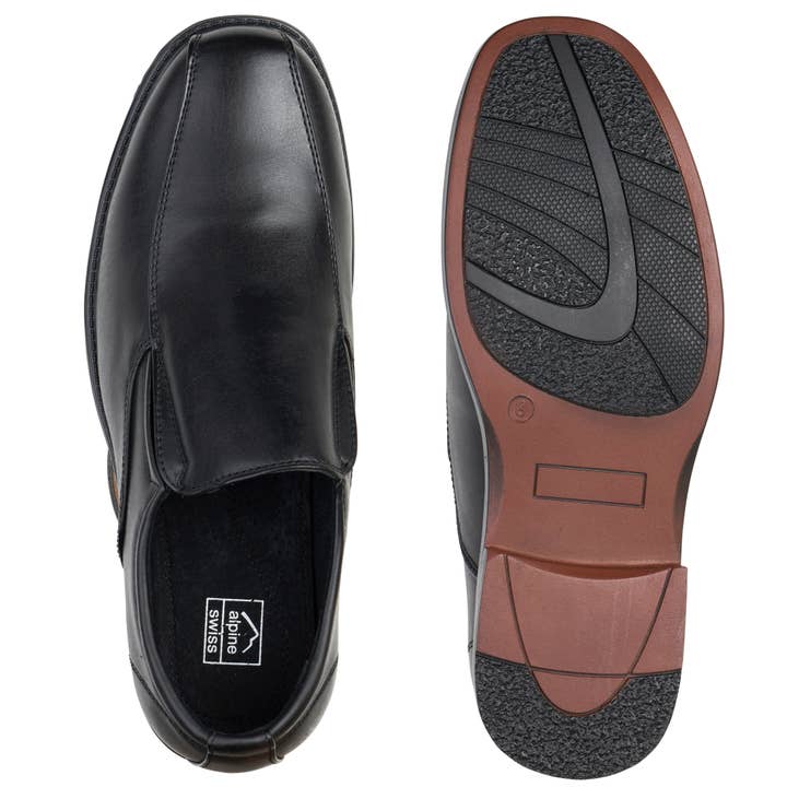 Preto Alpine Swiss Vestido Homem Swiss Slip Forrado Slip em Loafers para venda a revendedores na Faire