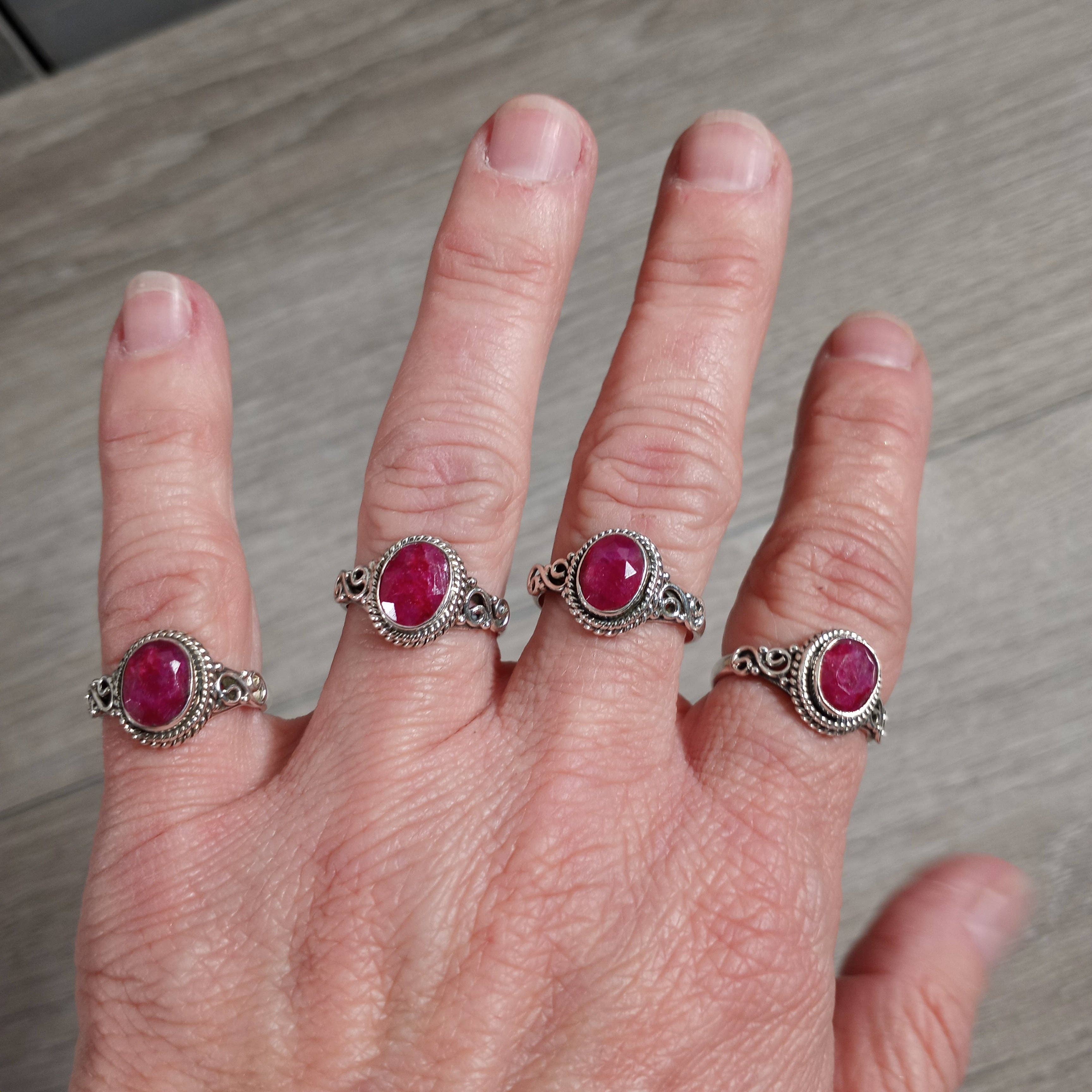 Keystone Crystals - Vente Solitaire - Bague en argent 925 avec pierre précieuse, motif tourbillon victorien double3