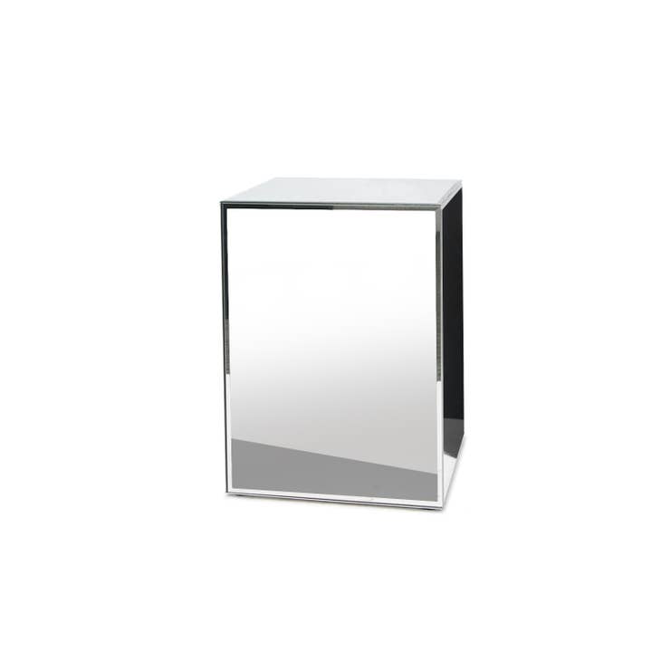 Galore Home - Wholesale Side Table - 20" Tall - Mirror Block Column / Pedestal