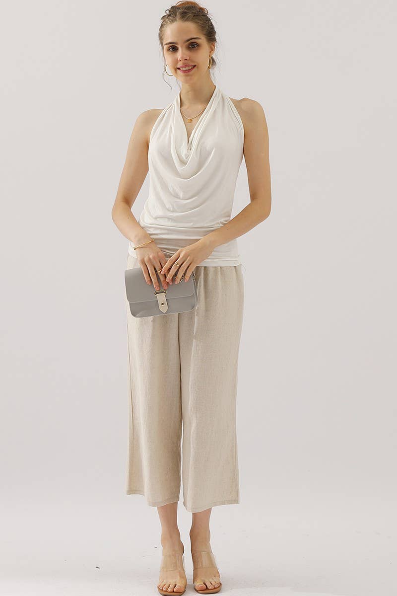 NINEXIS - Wholesale Pants - Women's - CWBLP416_EASY PULL ON LINEN CAPRIS PANTS WITH SIDE POCKET15