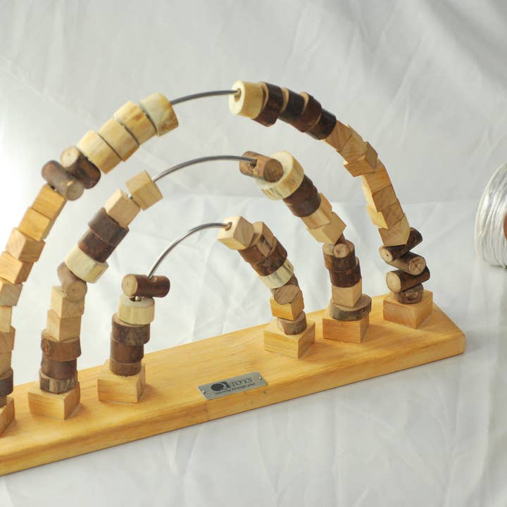 Q Toys - Wholesale Wood toy – Child - Rainbow Tracing Beads3