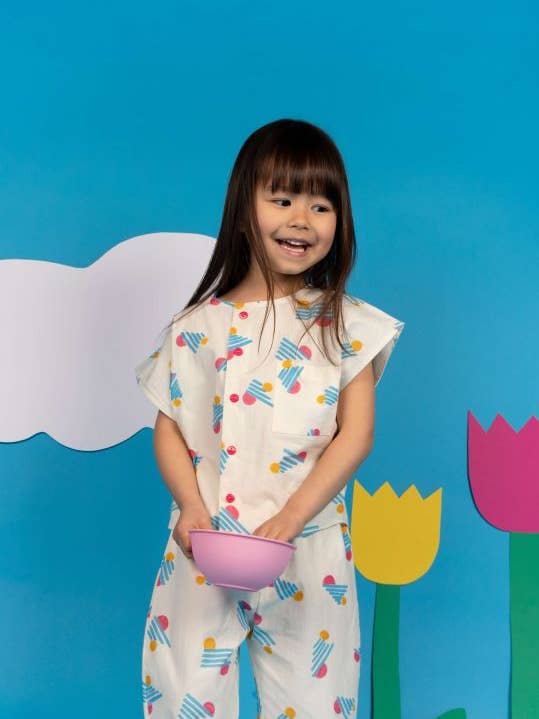 Loose Fit Organic Cotton Set Slightly Cropped Barcelona - 80's for wholesale by Ayuna