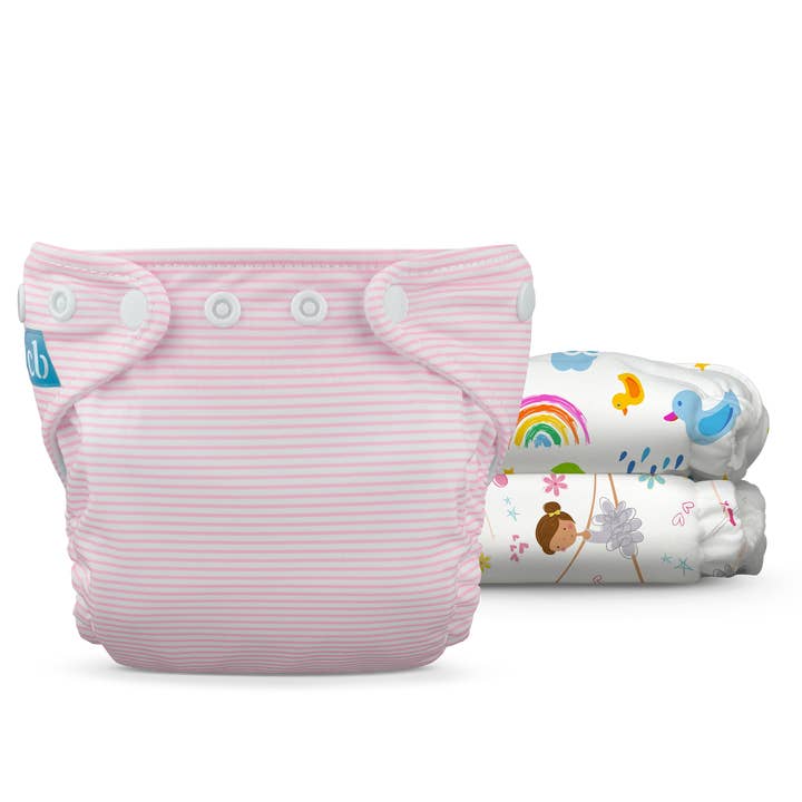 Reusable Cloth Diapers, Newborn. 3 Diapers, 3 Inserts for wholesale by Charlie Banana US