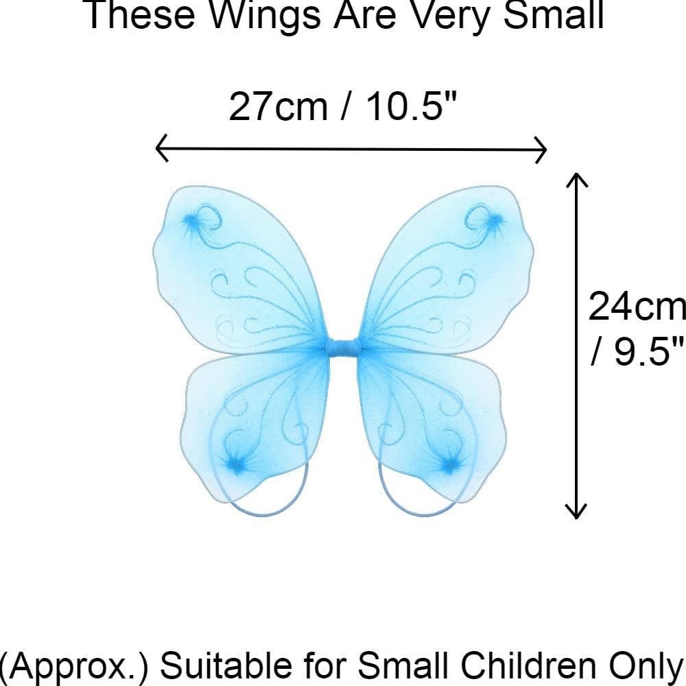 Topkids Accessories – wholesale Costume – Child – Angel Wings Fairy Butterfly Pixie Tinkerbell Fancy Dress Outfit Girls Dressing Up Costume Baby Toddler Kids Childs Small Tiny Mini Toy Fairywings Set Glitter38
