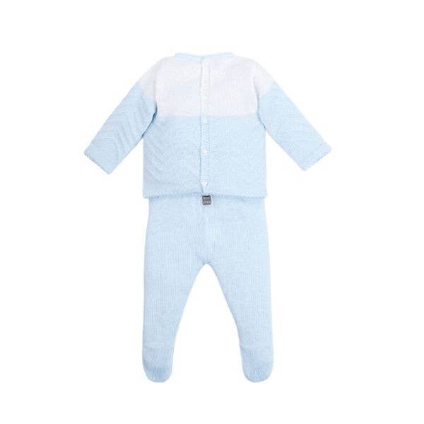 light blue white Alfa Baby Set Celeste 100% Cotton for wholesale on Faire1