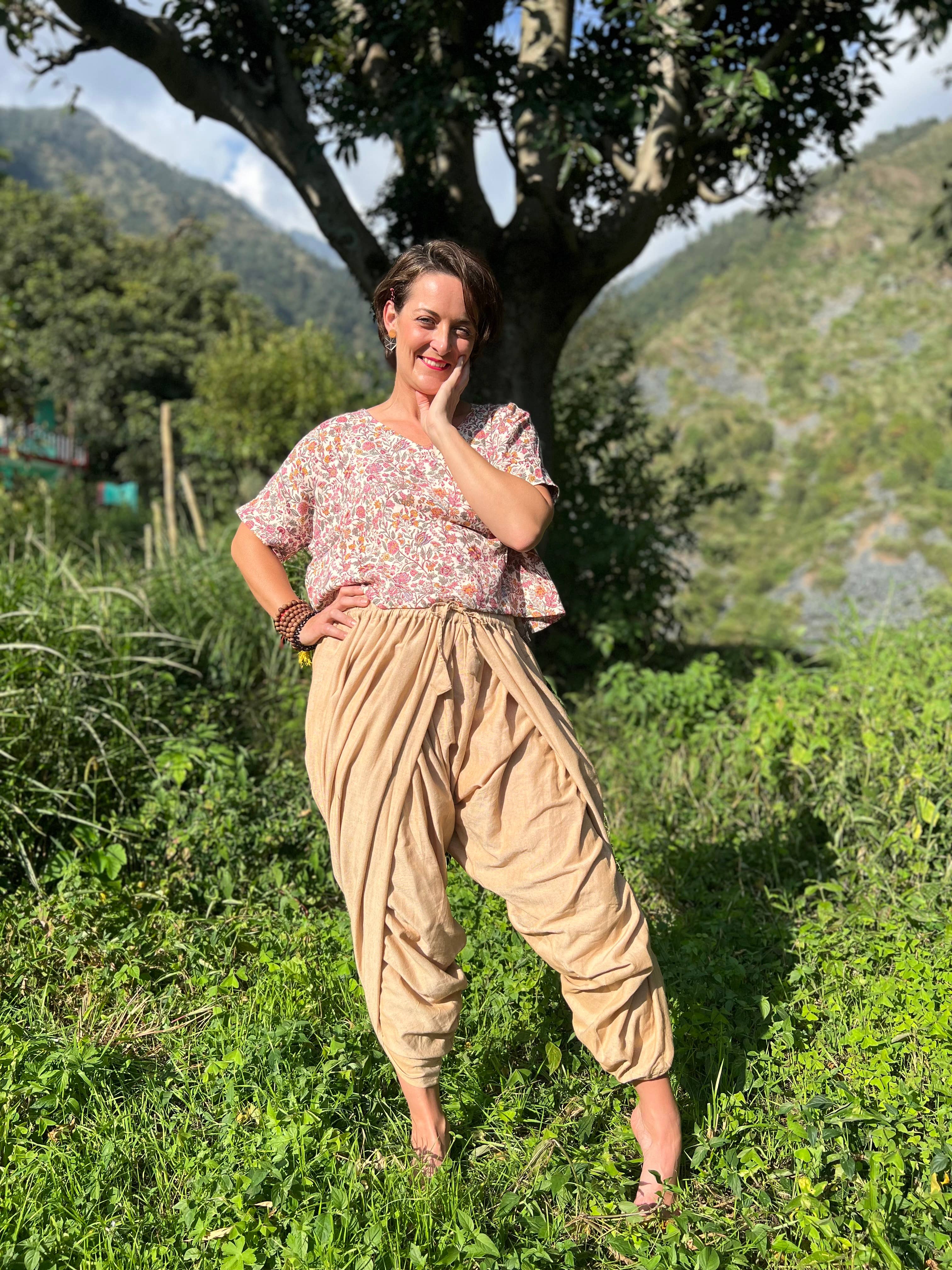 A Tender Rose – Calças - Mulher por atacado – Calças de Cânhamo Algodão Dhoti