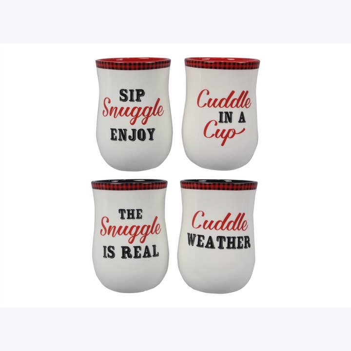 Young's - Wholesale Coffee Mug - Hot Cocoa Mug, 4 Assorted Christmas (SKU#: 99489)