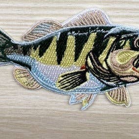 Texas Transfers - Vendita all'ingrosso Toppe - Toppa termoadesiva pesce Guadalupe Bass