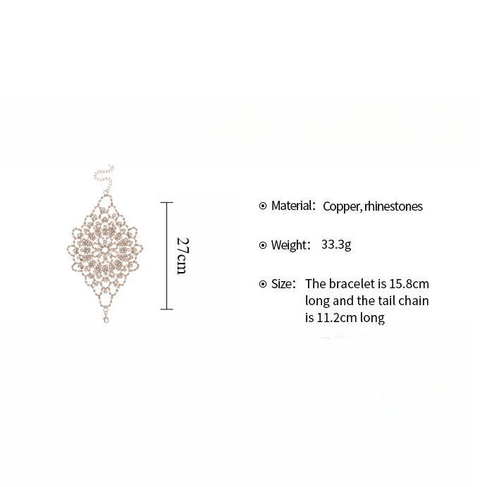 silver Chain Multi Way Bracelet Copper Rhinestones S5P206 for wholesale on Faire4