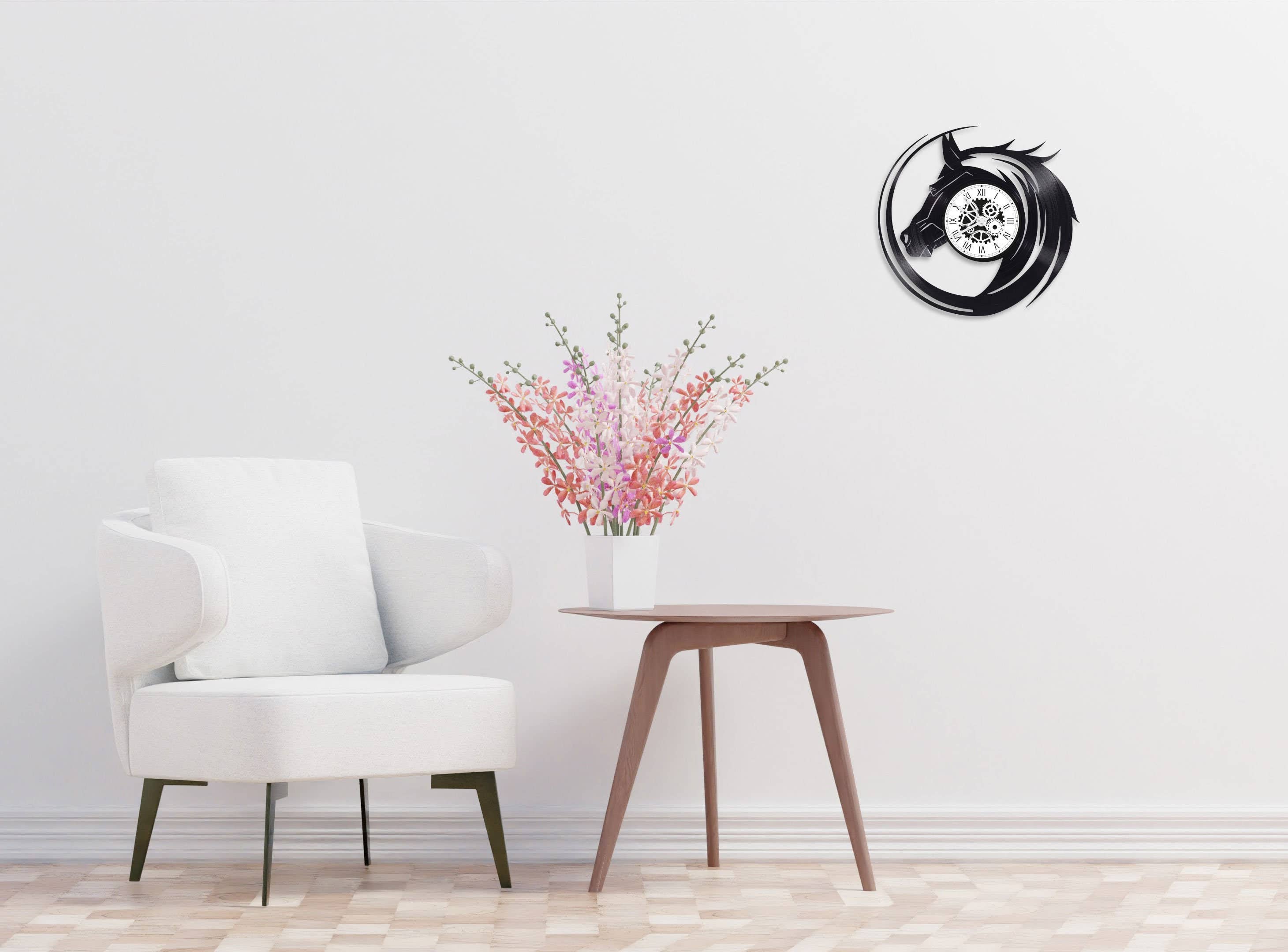 L'atelier d'Ombeline - Wholesale Wall Clock - Horse themed 33 rpm vinyl record clock5