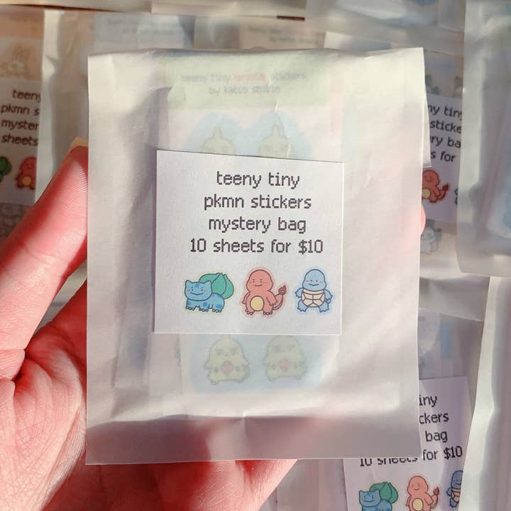 Mystery Pokemon Sticker Packs for wholesale by Katco Studio