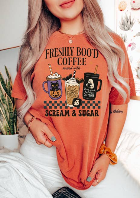 Trendy Chic Apparel LLC - Wholesale T-Shirt (Graphic) - Women's - Freshly Boo'd Coffee Tees & Sweatshirts