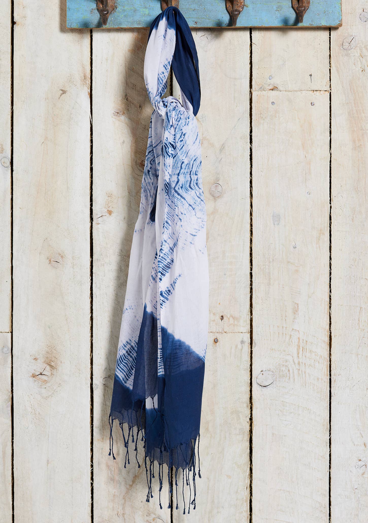 Namaste - Wholesale Scarf – Women's - Indigo Tie Dye Batik Cotton Scarf1