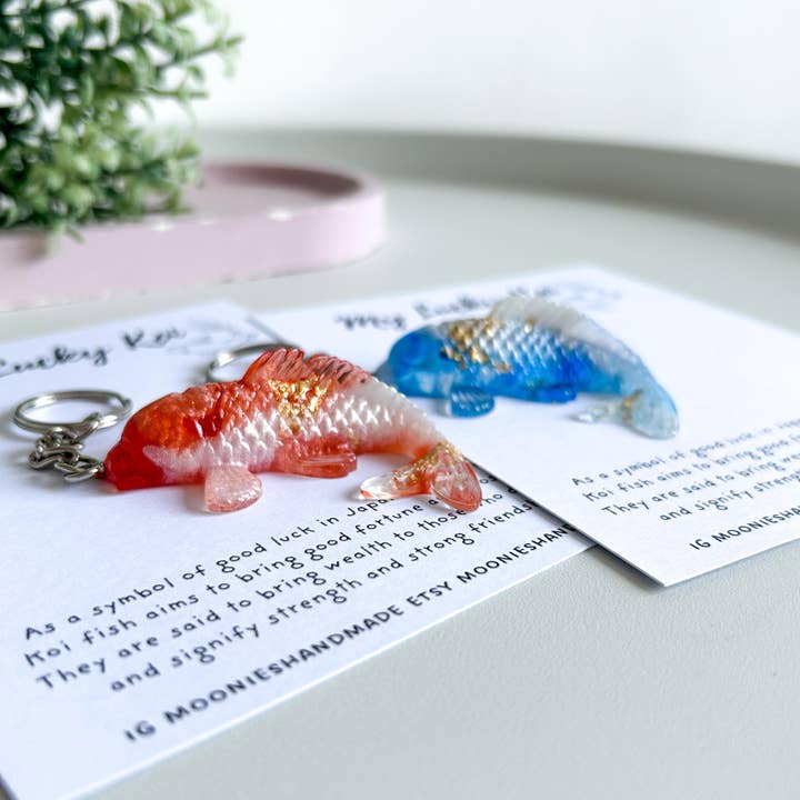 Moonieshandmade – wholesale Keychain – Women's – Koi Keychains, Fish Keyring, Koi Carp Keychain3