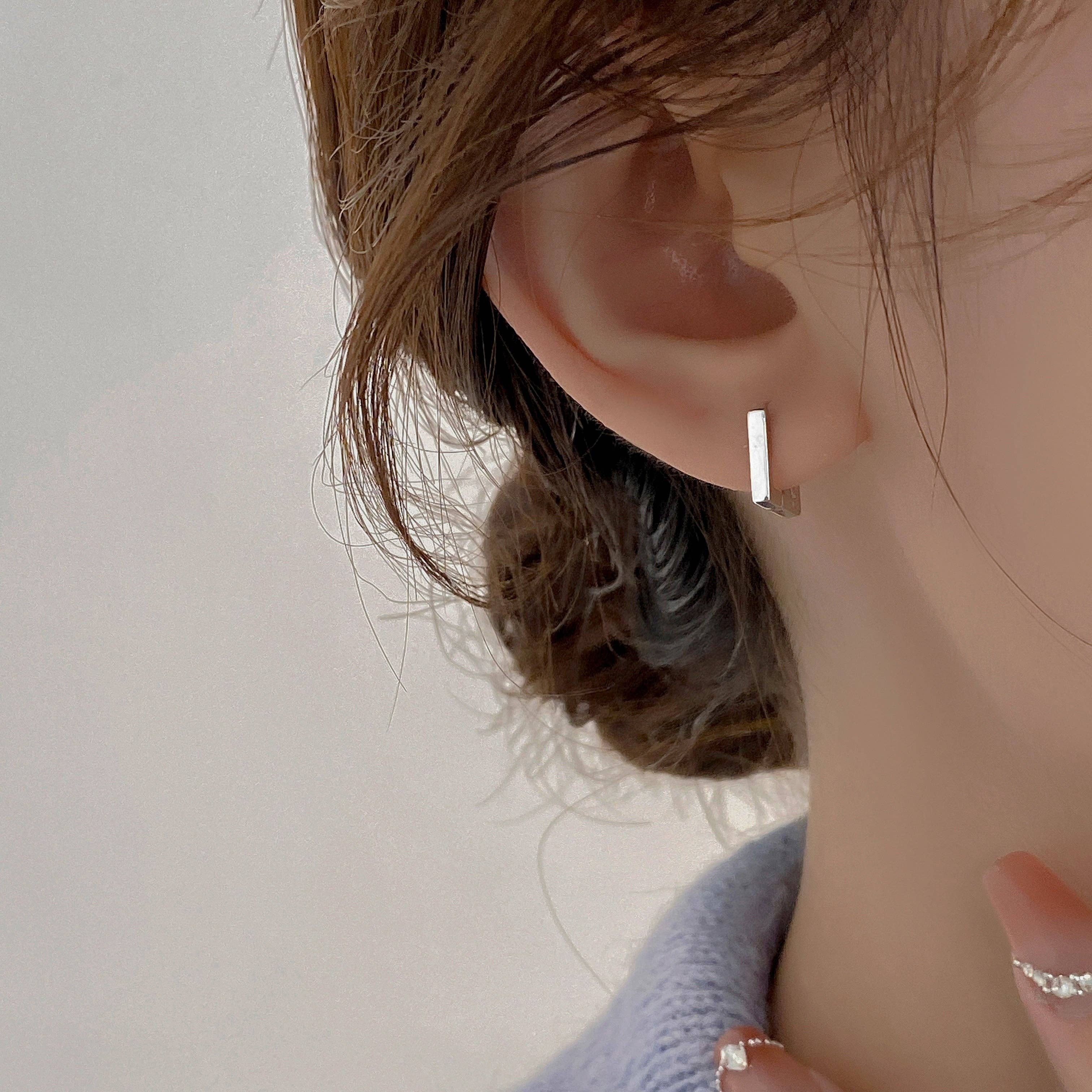 happyzzzsu - Wholesale Hoop Earrings - 925 Sterling Silver Square Hoop Earrings5