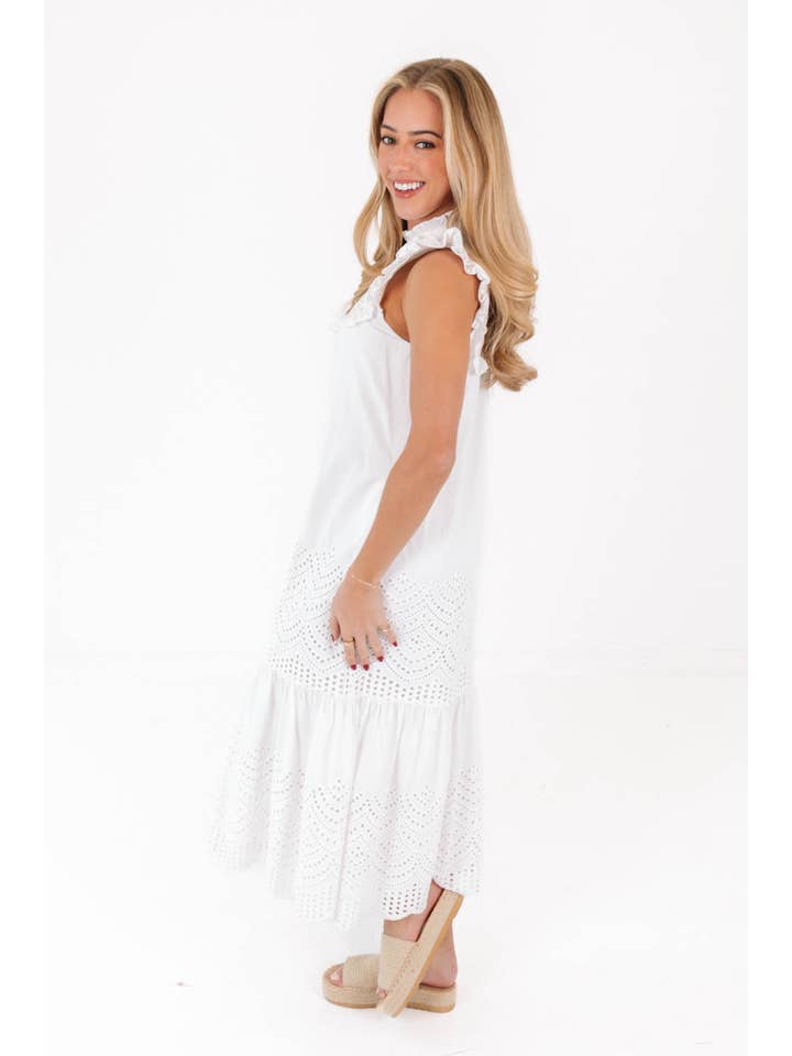 J.Marie Collections - Wholesale Dress - Women's - Chelsea Midi Dress - White