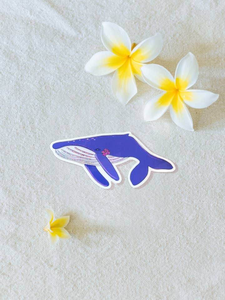 Sparkle Whale Sticker for wholesale by Left Right Design