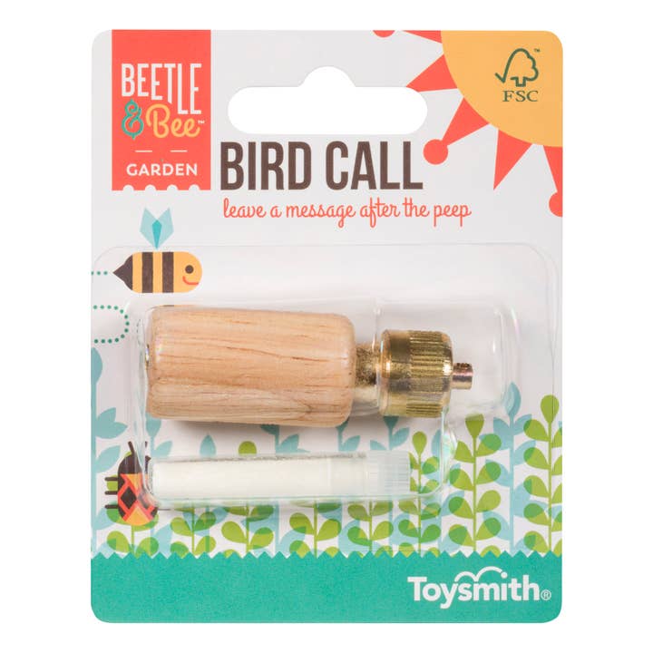 Toysmith - Wholesale Wood Toy - Kids - Beetle & Bee Bird Call - FSC Certified, Outdoor Play