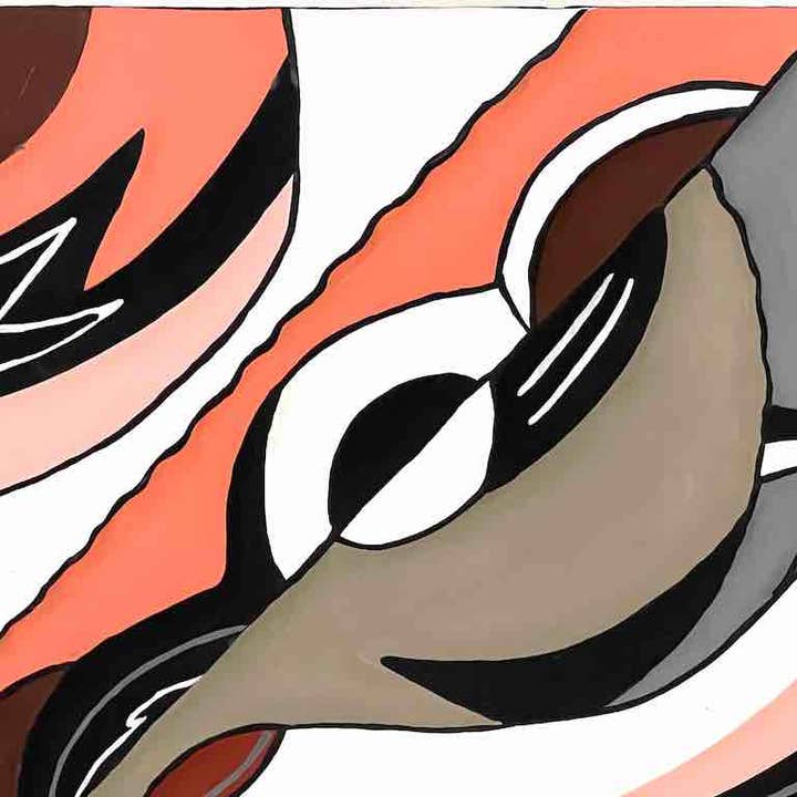 The Niger Bend - Vente Tableau/dessin - Tableaux géométriques du Rwanda des Tutsis royaux Imigongo | 12 x 12"2