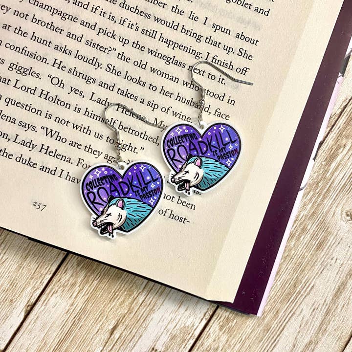 Briar layne - Wholesale Dangle Earrings - Possum Trash Panda Lover Jewelry Earrings4