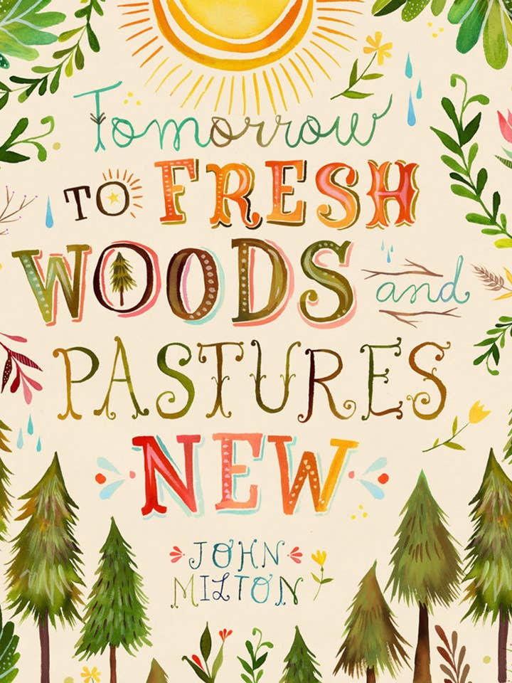 Druck mit frischem Wald für den Großhandel von Katie Daisy