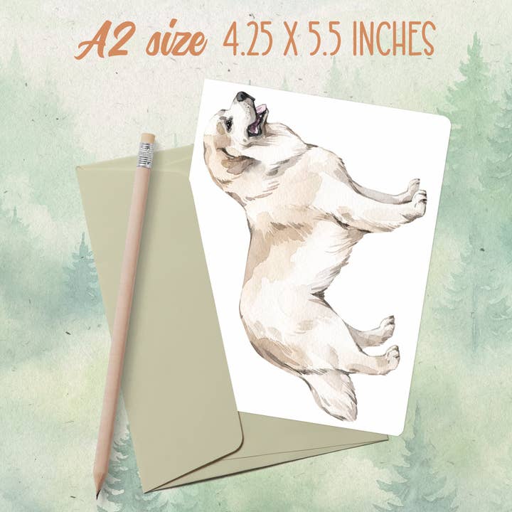 Handmade Great Pyrenees dog greeting card for wholesale by Soul Familiar