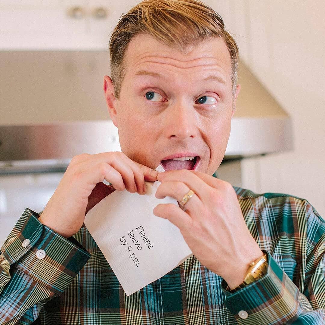 Pelz Brands - Wholesale Disposable Napkin - Twisted Wares Funny Cocktail Napkins – Please Leave by 9 PM1