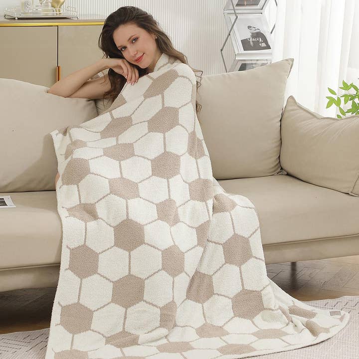 Sensibling Corp. - Wholesale Throw Blanket - Soccer Reversible Throw Blanket