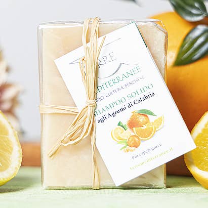 Terre Mediterranee - Wholesale Shampoo Puck/Solid Shampoo - Solid Shampoo For Oily Hair With Citrus Of Calabria 100 GR0