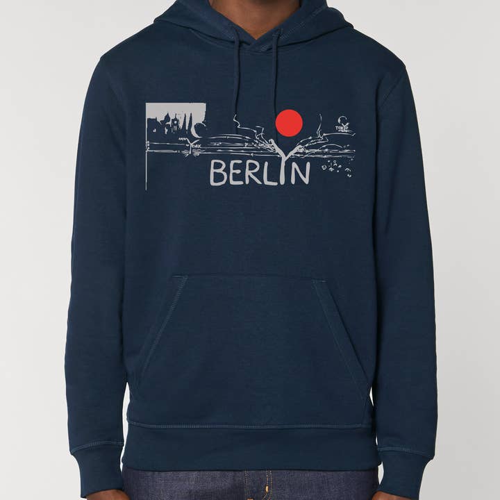 Berliner Mauer Berlyn Unisex-Kapuzenpullover für den Großhandel von Meeplings | Handmade in Berlin