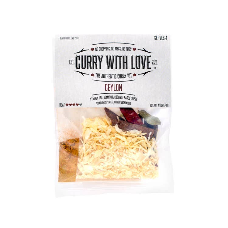 Curry with Love – wholesale Dried spice mix – Ceylon Curry Kit - Med/Hot Heat0
