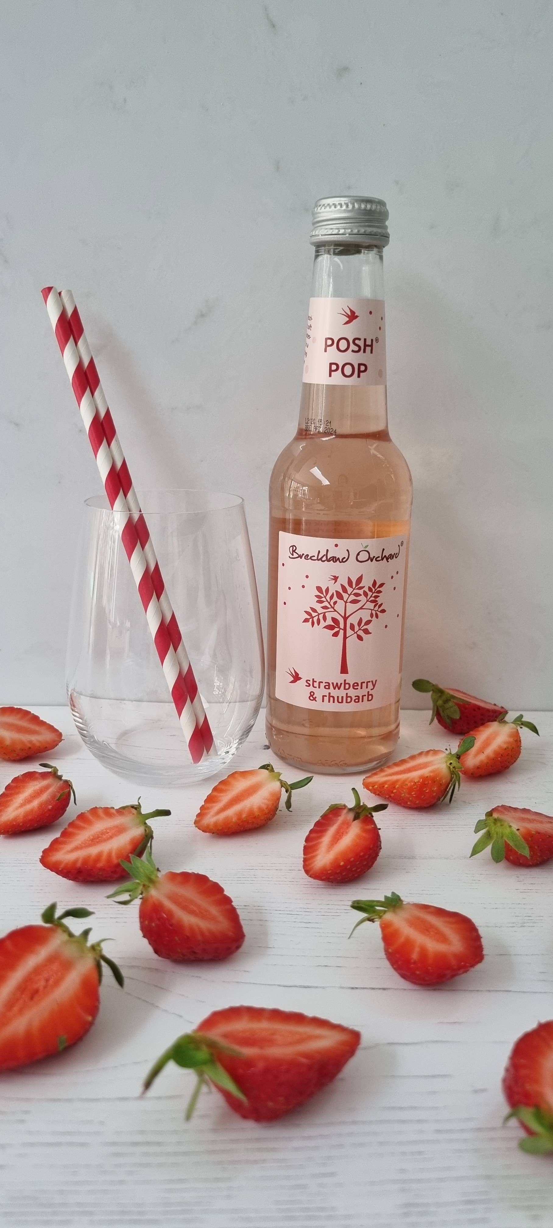 Breckland Orchard - Wholesale Soda/Carbonated Drink - Strawberry and Rhubarb Posh Pop 12 x  275ml6