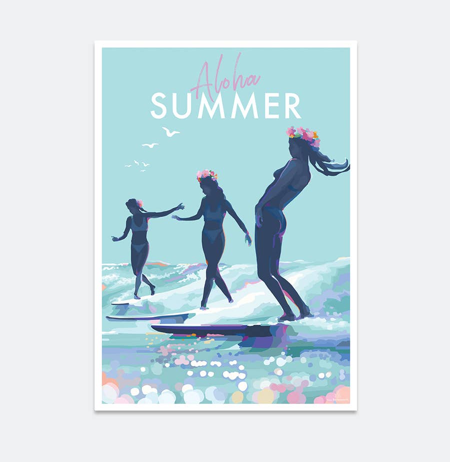 BeckyBettesworth - Wholesale Art Print - Aloha Summer - Positive Quote Prints1
