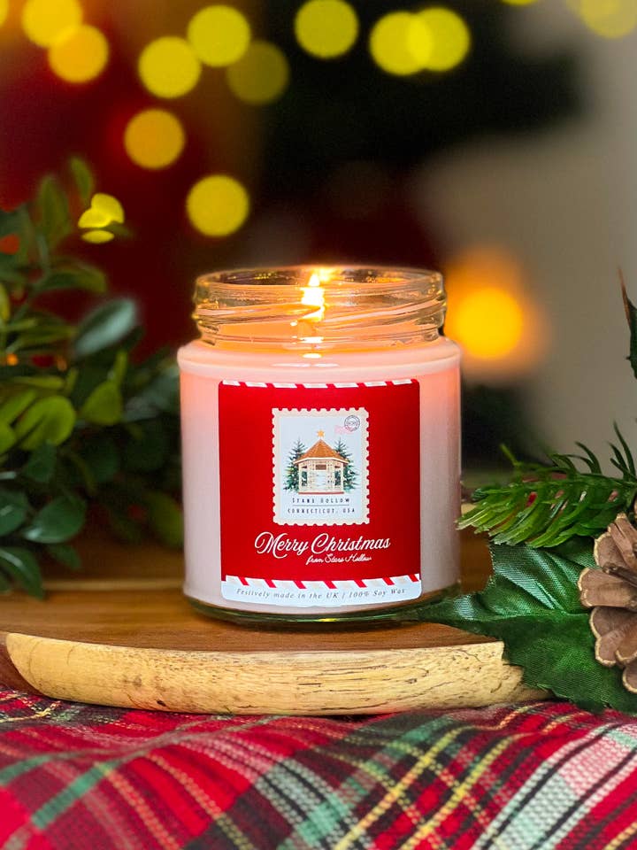 Merry Christmas Stars Hollow Candle | Gilmore Inspired for wholesale by Walts Waxes